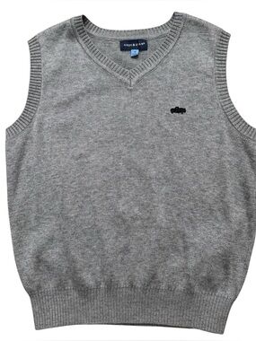 Andy & Evan Sweater Vest Boys Size 7 Pullover Sleeveless Knit Gray
